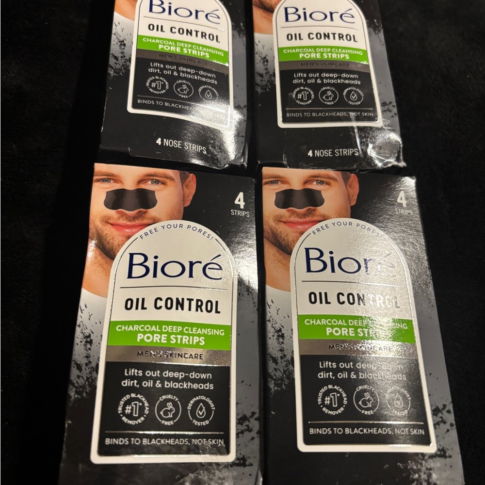 Biore Oil Control Pore Strips . 4 Boxes 4- Strips per box . 16 Strips total .